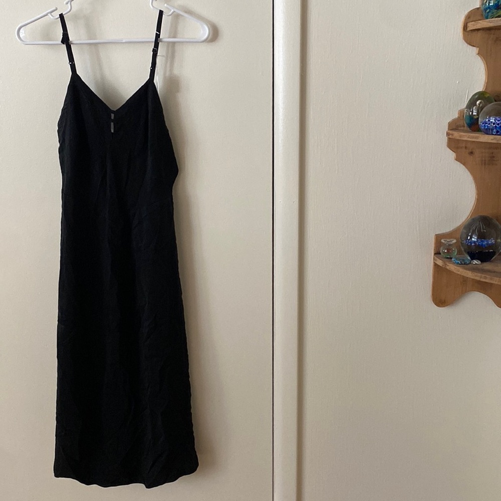 Vintage black slip dress- likely handmade women’s XS